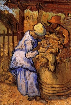Tondeurs de moutons après Millet Vincent van Gogh Peinture à l'huile